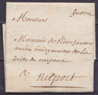 L. Datée 27 Février 1716 De VEURNE Pour NIEPORT (Nieuport) - Man. "furne" - 1714-1794 (Paises Bajos Austriacos)