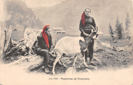 ET-SUISSE CHAMPERY FOLKLORE PAYSANNES-N°T5210-E/0333 - Champéry