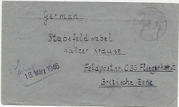 Lagerpost 1946 Von Mirowi/Meckl. An Fliegerhorst FPNr. C35 Pinneberg - Cartas & Documentos