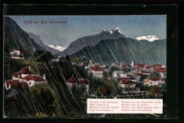 AK Bad Reichenhall, Teilansicht Im Regen  - Regen