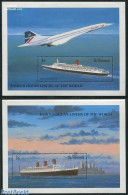 Saint Vincent 1989 Passenger Ships 2 S/s, Mint NH, Transport - Concorde - Ships And Boats - Concorde