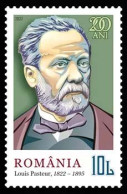 2022, Romania, Louis Pasteur, Anniversaries And Jubilees, Biologists, Famous People, 1 Stamps, MNH(**), LPMP 2397 - Ungebraucht