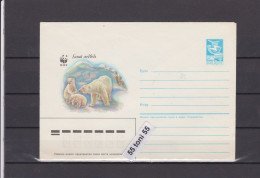 1987 Fauna WWF Polar Bear  Postal Stationery USSR - Storia Postale