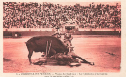 CORRIDA - Corrida De Toros - Toro De Cabeza - Le Taureau S'acharne Avec Le Pauvre Caballo - Carte Postale Ancienne - Stierkampf