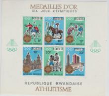 Rwanda 1968 Olympic Games In Mexico Souvenir Sheet MNH/**. Postal Weight Approx 40 Gramms. Please Read Sales - Sommer 1968: Mexico