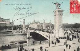 FRANCE - Paris -  Vue Sur Le Pont Alexandre III - Colorisé - Animé - Carte Postale Ancienne - Ponts