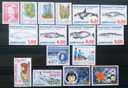 GROENLANDIA - IVERT AÑO 1996 COMPLETO NUEVOS ** - 16 SELLOS LOS DE LA FOTO - Unused Stamps