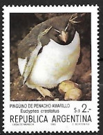 Argentina - MNH ** 1983 : Fauna Of Southern Argentina : Southern Rockhopper Penguin  -  Eudyptes Chrysocome - Penguins