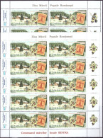 2007 - ROMANIAN STAMP DAY - CENTENNARY OF THE LOCAL STAMPS BISTRA - Blocks With 10 Stamps + 5 Labels - 2 Different Model - Ongebruikt