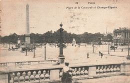 FRANCE - Paris - Vue Sur La Place De La Concorde Et Champs Elysées - Animé - Carte Postale Ancienne - Piazze