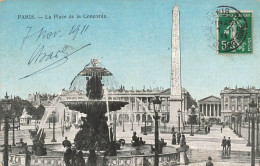 FRANCE - Paris - Vue Sur La Place De La Concorde - Colorisé - Animé - Carte Postale Ancienne - Places, Squares