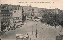 FRANCE - Paris - Vue Sur La Place Blanche Et Le Moulin Rouge - LIP - Carte Postale Ancienne - Piazze