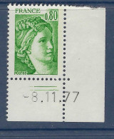 Coin Daté - YT 1970 - Sabine 0,80F - 1977-1981 Sabine (Gandon)