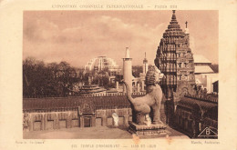 FRANCE - Paris - Exposition Coloniale - Temple D'Angkor Vat - Vue Sur Le Lion Et La Tour - Carte Postale Ancienne - Ausstellungen
