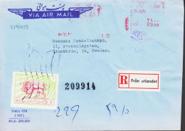 1972. IRAN. Interesting Envelope (open At 3 Sides) To Svenska Handelbanken, Sweden From BANK MELLI IRAN Wi... - JF543340 - Iran