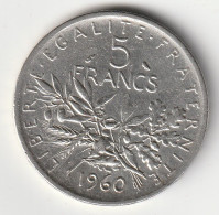 5 Francs Argent 1960 - Silver - - 5 Francs