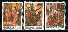 Sri Lanka 1979 Yvert 513-15, Religion. Buddhism. Vesak Festival. Art. Kelaniya Temple Painting - MNH - Sri Lanka (Ceylon) (1948-...)