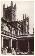 ROYAUME-UNI - Roman Baths And Abbey Tower - Bath - Vue Panoramique - Carte Postale Ancienne - Bath