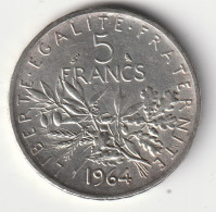 5 Francs Argent 1964 - Silver - - 5 Francs