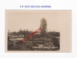 CP NON SITUEE-Somme-CIMETIERE-Friedhof-Tombes-CARTE PHOTO Allemande-GUERRE 14-18-1 WK-Militaria- - Cimiteri Militari