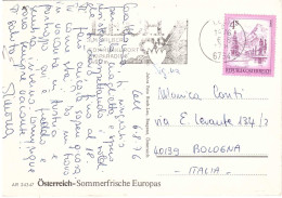 CARTOLINA VORARLBERG LECH PER ITALIA ANNULLO TARGHETTA - Lettres & Documents