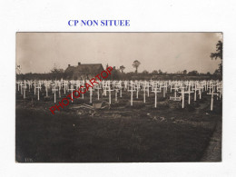 CP NON SITUEE-Flandern-CIMETIERE-Friedhof-Tombes-CARTE PHOTO Allemande-GUERRE 14-18-1 WK-Militaria-Belgien-!?-FELDPOST- - Soldatenfriedhöfen