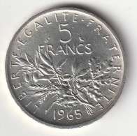 5 Francs Argent 1965 - Silver - - 5 Francs