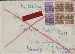 37I Band Und 44I Band Als MiF Auf Eil-Brief SSt 24.8.1948 Nach MÜNCHEN 25.8.1948 - Lettres & Documents
