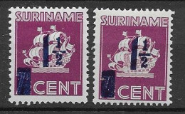 Suriname 1947, NVPH 245 En Afwijking, Kw 3.5 EUR (SN 2661) - Surinam ... - 1975