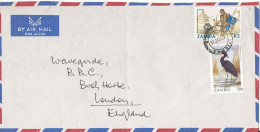 Zambia Air Mail Cover Sent To England Chipata 12-1-1988 Topic Stamps - Zambie (1965-...)