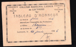 Lectoure (32) Tableau D'honneur COLLEGE MARECHAL LANNES (PPP46702) - Diplomi E Pagelle