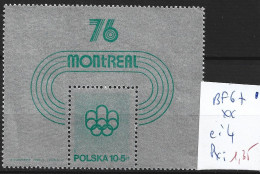 POLOGNE BF 67 ** Côte 4 € - Ete 1976: Montréal