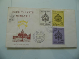 Busta Primo Giorno "VATICANO  Sede Vacante  1963" - Covers & Documents