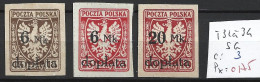 POLOGNE Taxe 32 à 34 Sans Gomme Côte 3 € - Postage Due