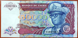 Zaire 50000 Zaires 24.4.1991 Unc - Zaïre