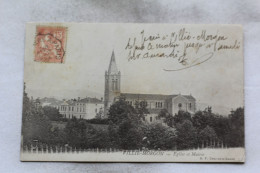 Cpa 1904, Villie Morgon, église Et Mairie, Rhône 69 - Villie Morgon