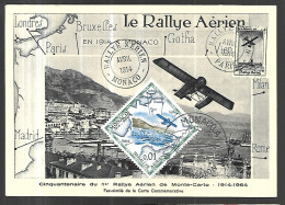 Monaco LE RALLYE    AÉRIEN       MADRID   Avril  1914 - Cartas & Documentos