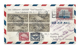 UNITED STATES OF AMERICA USA - 1928 AIRMAIL COVER TO GERMANY VIA GRAF ZEPPELIN LAKEHURST - Other & Unclassified