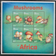 GAMBIE Feuillet  N°  3099/04 * *  ( Cote 15e )  Champignons - Pilze