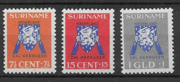 Suriname 1941, NVPH 197-9 MH, Kw 45 EUR (SN 2676) - Suriname ... - 1975