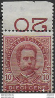 1896 Italia Umberto I 10c. Carminio Mc MNH Sassone N. 60 - Andere & Zonder Classificatie