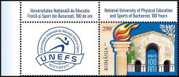 2023, Romania, National University, Physical Education, Sport, Universities, 1 Stamps+Label M1, MNH(**), LPMP 2422 - Nuovi