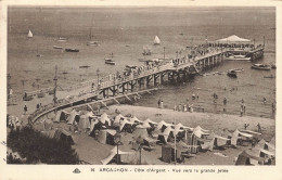 FRANCE - Arcachon - Côte D'argent -  Vue Vers La Grand Jetée - Vue Sur Le Pont - Animé - Carte Postale Ancienne - Arcachon