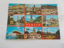 BERLIN   ( ALLEMAGNE GERMANY ) MULTIVUES 9 BELLES VUES BUS A 2 ETAGES VIEILLES AUTOS PARCS MONUMENTS - Brandenburger Tor