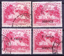 Pakistan 1954,61 Fine Used Variants, OVP, Badshahi Masjid Mosque, Architecture - Otros & Sin Clasificación