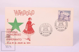 Topical Cancellation & Envelope July 1974 - 34th Esperanto Spain Congress Valladolid - 16,6 X 9,4 Cm - Esperanto