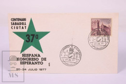 Topical Cancellation & Envelope July 1977 - 37th Esperanto Spain Congress Sabadell - 16,5 X 9,3 Cm - Esperánto