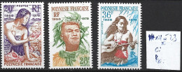 POLYNESIE FRANCAISE 121 à 123 * Côte 14.50 € - Ongebruikt