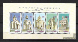 ARMENIE Ca.1998: Bloc De 5 TP Neufs** "Eglises" - Iglesias Y Catedrales