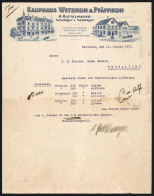 Rechnung Wetzikon 1921, A. Huttelmayer, Kaufhaus Wetzikon & Pfäffikon, Ansicht Der Beiden Geschäftshäuser  - Suisse